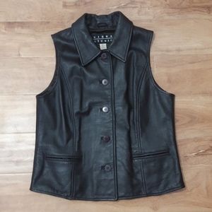 Women's Medium Dark Brown Leather Vest